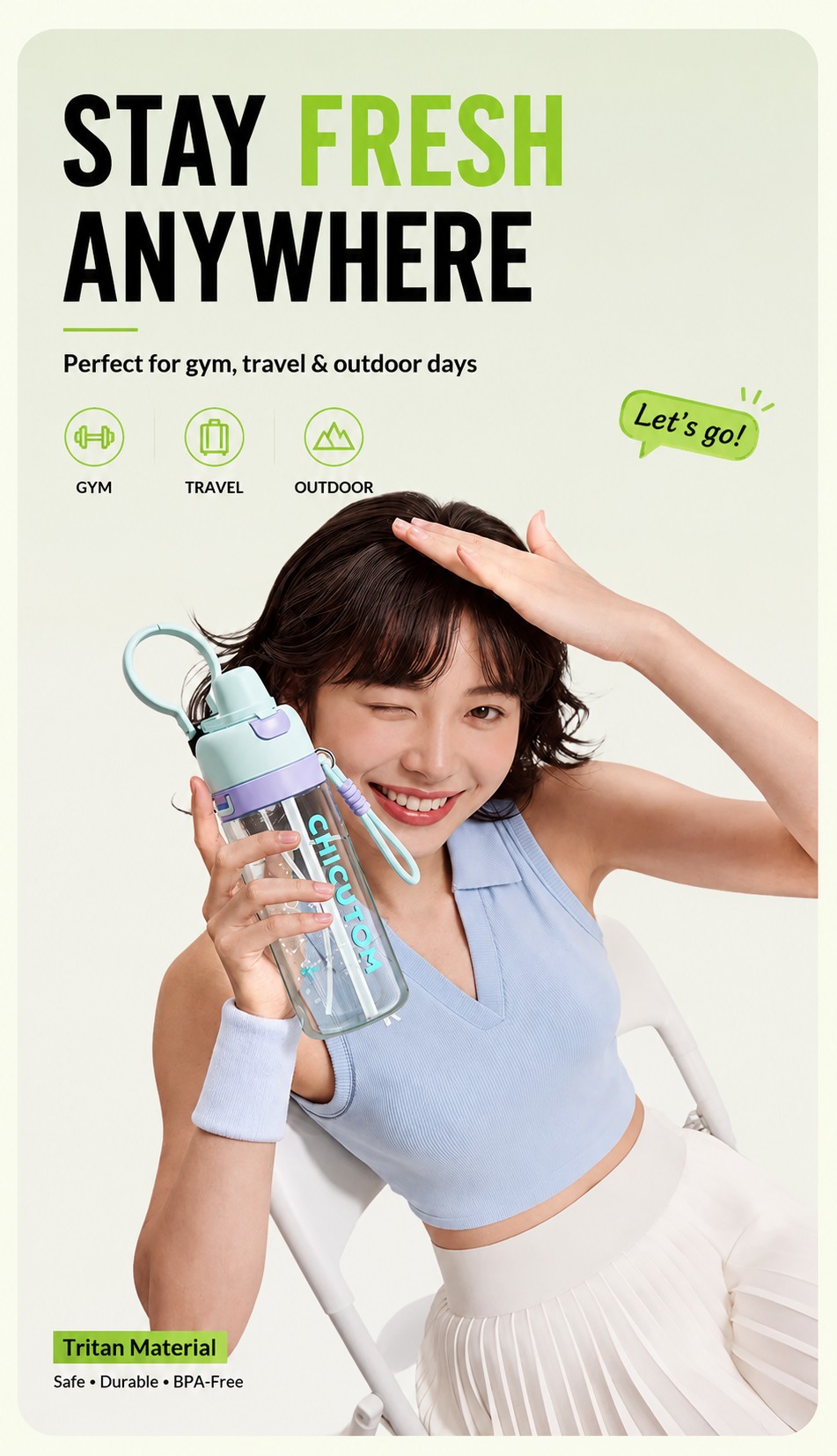 CHICUTOM™ Cooling Mist Bottle | 700ML Hydration + Refresh Spray
