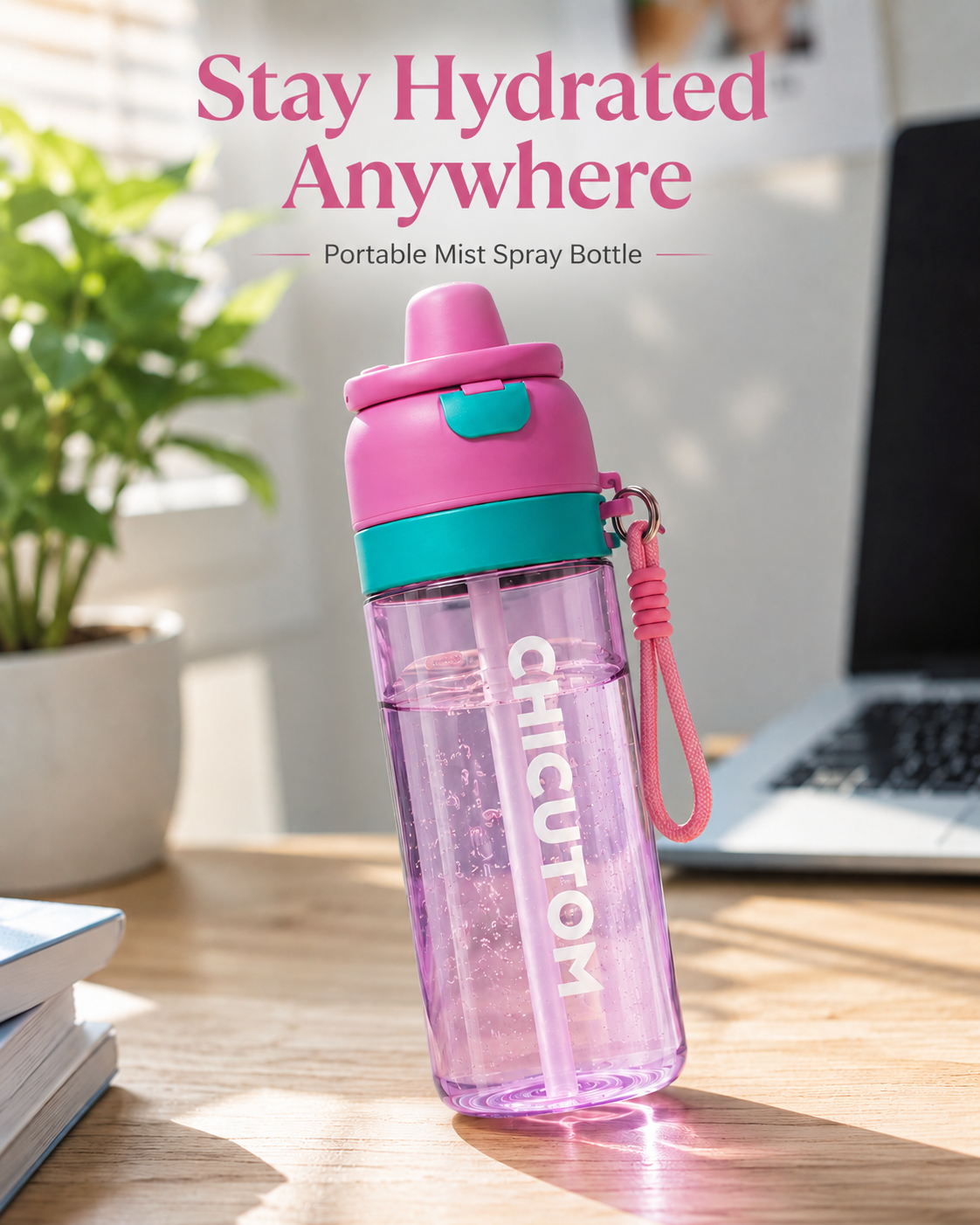 CHICUTOM™ Cooling Mist Bottle | 700ML Hydration + Refresh Spray