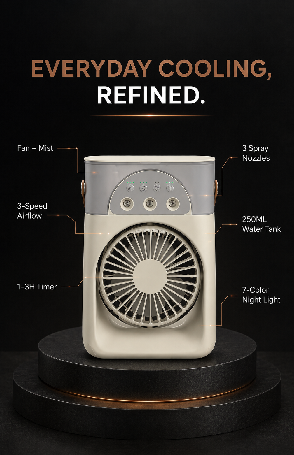 F9 Rechargeable Desktop Mist Fan