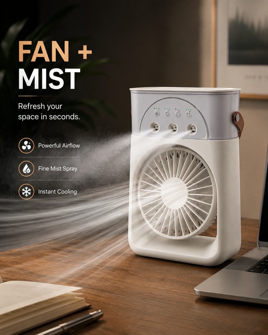 F9 Rechargeable Desktop Mist Fan