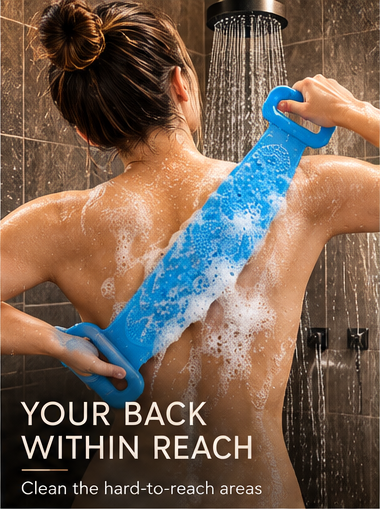 Dual-Sided Silicone Back Scrubber + Hook
