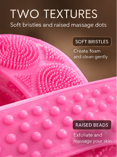 Dual-Sided Silicone Back Scrubber + Hook
