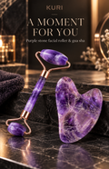 Purple Stone Facial Roller & Gua Sha