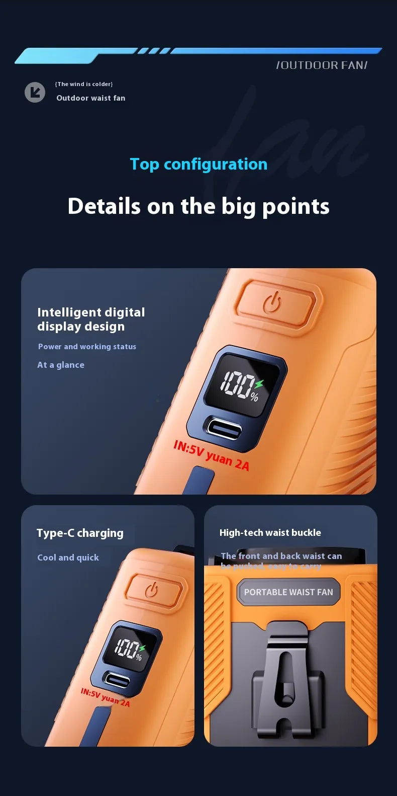 GlacierAir™ Ultra Portable Personal Cooling Fan