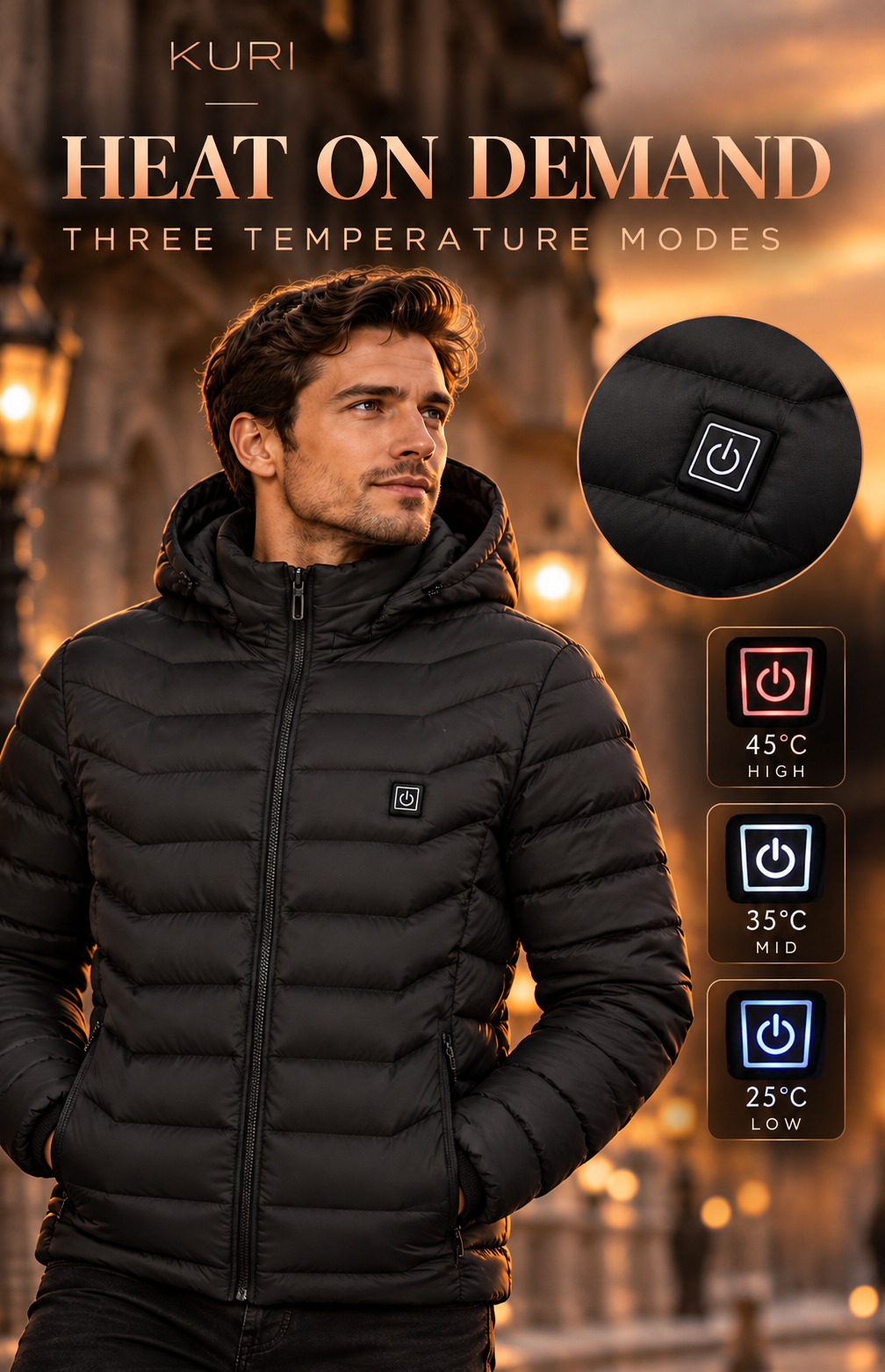 USB Heated Puffer Jacket