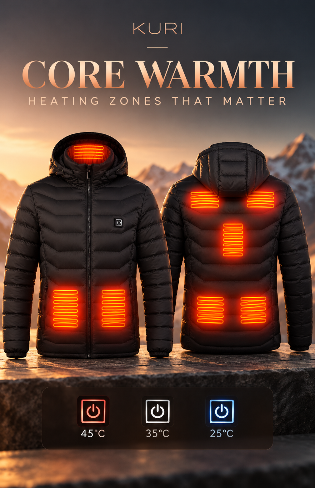 USB Heated Puffer Jacket