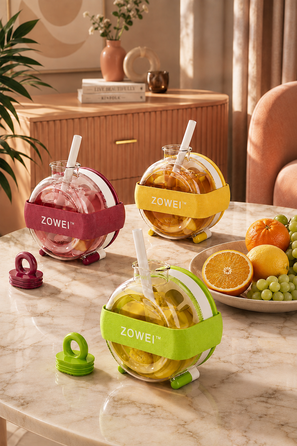 ZOWEI 2-in-1 ice-mold bottle for making ice and carrying drinks