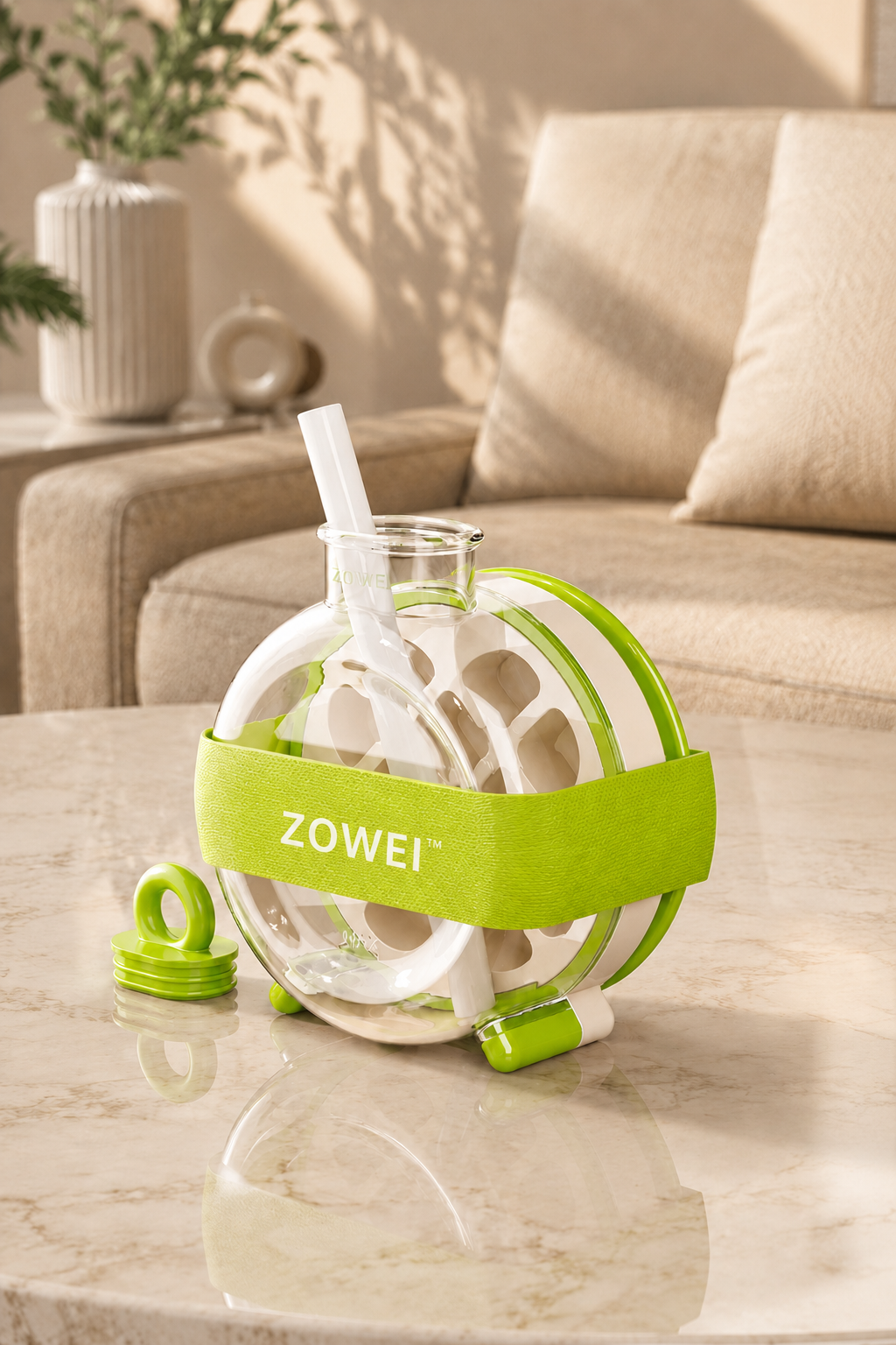 ZOWEI 2-in-1 ice-mold bottle for making ice and carrying drinks