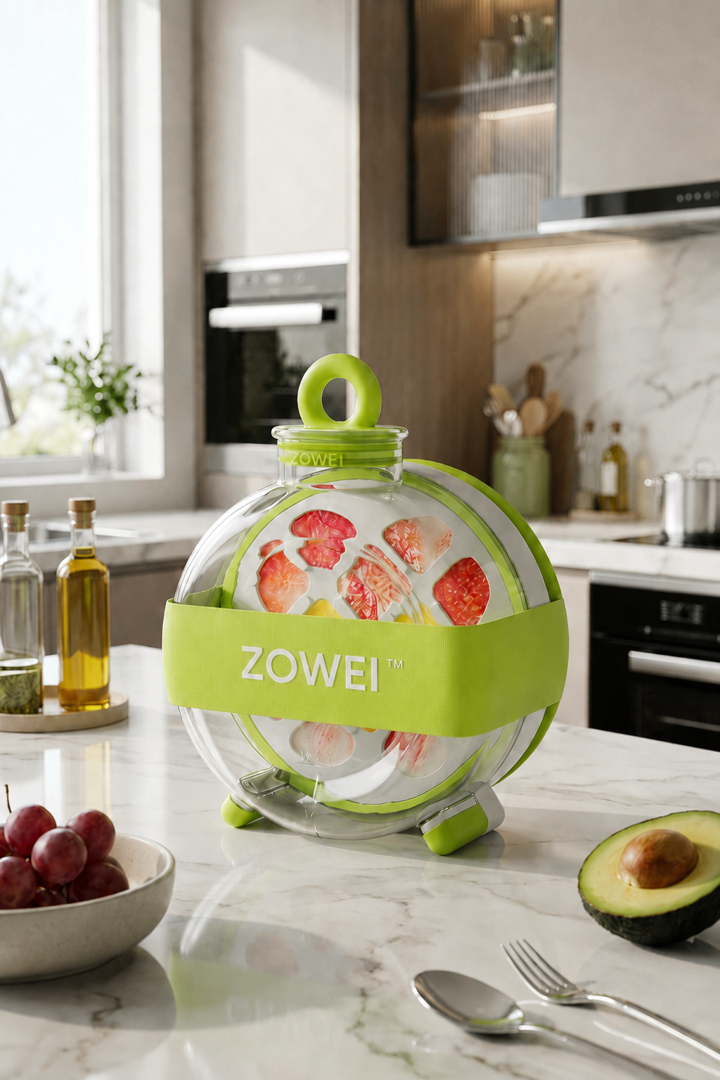ZOWEI 2-in-1 ice-mold bottle for making ice and carrying drinks